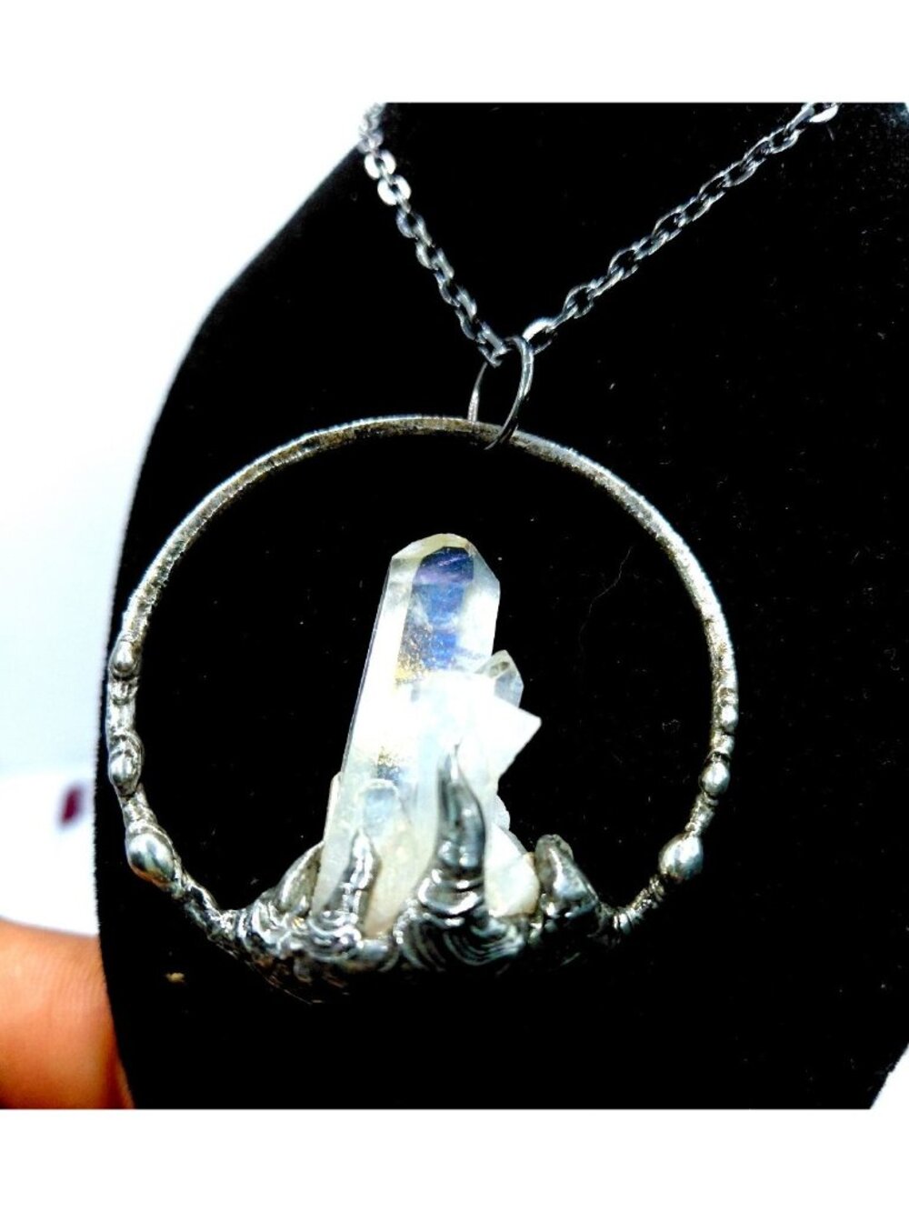 Angel aura quartz crystal Necklace
